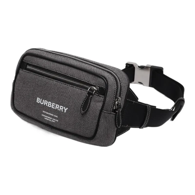 Burberry Cow Leather Sling Bag Fanny Pack Shoulder Bag Crossbody Bag Men's Gray-2