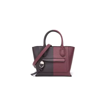 LONGCHAMP Mailbo Cow Leather Handbag Small Size Women's Fuchsia/Dark Red