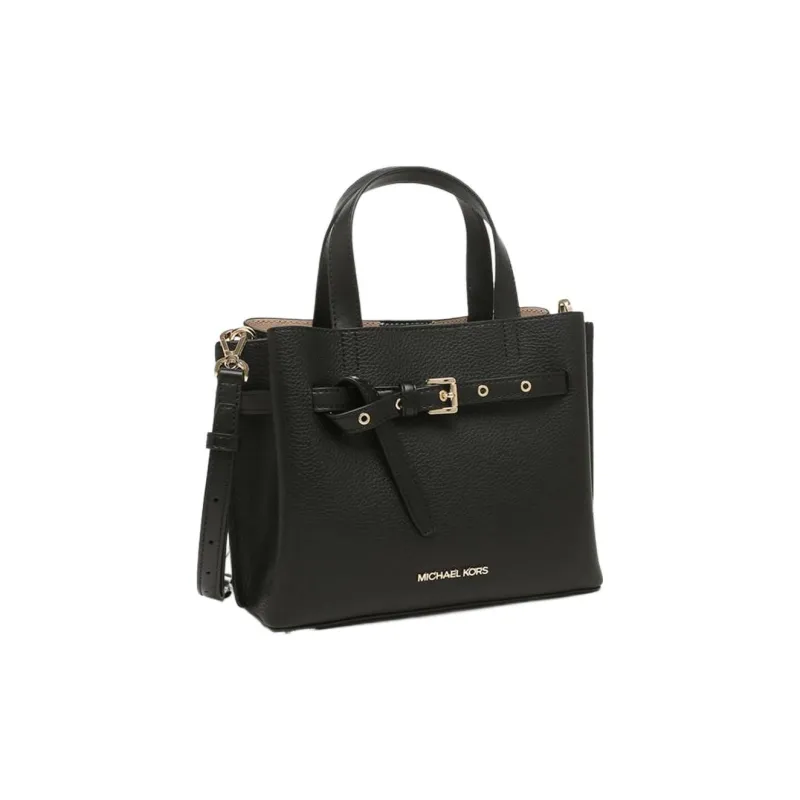 MICHAEL KORS Cow Split Leather Tote Bag Shopping Bag Crossbody Handbag Small Size Women's Black-3