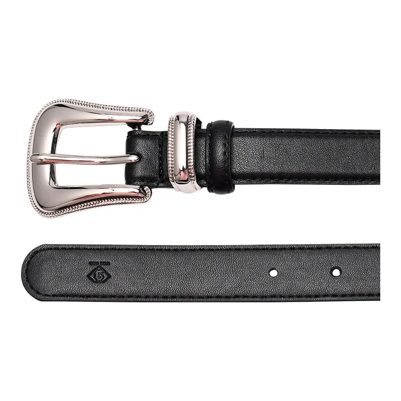 NINE NAIL 9 Section Vintage Trendy Versatile Pin Buckle Cow Leather Genuine Leather Women's Belt Women's Width  2.5cm-3