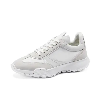 Ecco Moisture Wicking Low Top Casual Shoes Men's Gray White