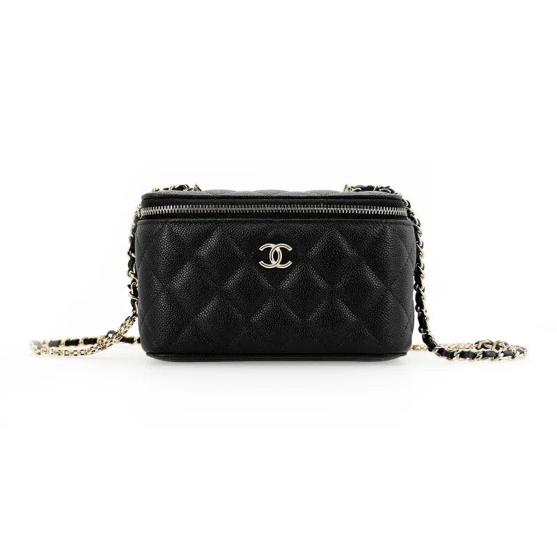 CHANEL Caviar Grain Embossed Calfskin Box Bag, Handbag, Shoulder Bag, Crossbody Bag Women's Black-3