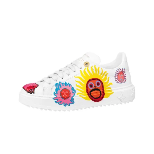 Yayoi Kusama X LOUIS VUITTON Time Out Casual Shoes Women's Low-Top White/Yellow/Pink