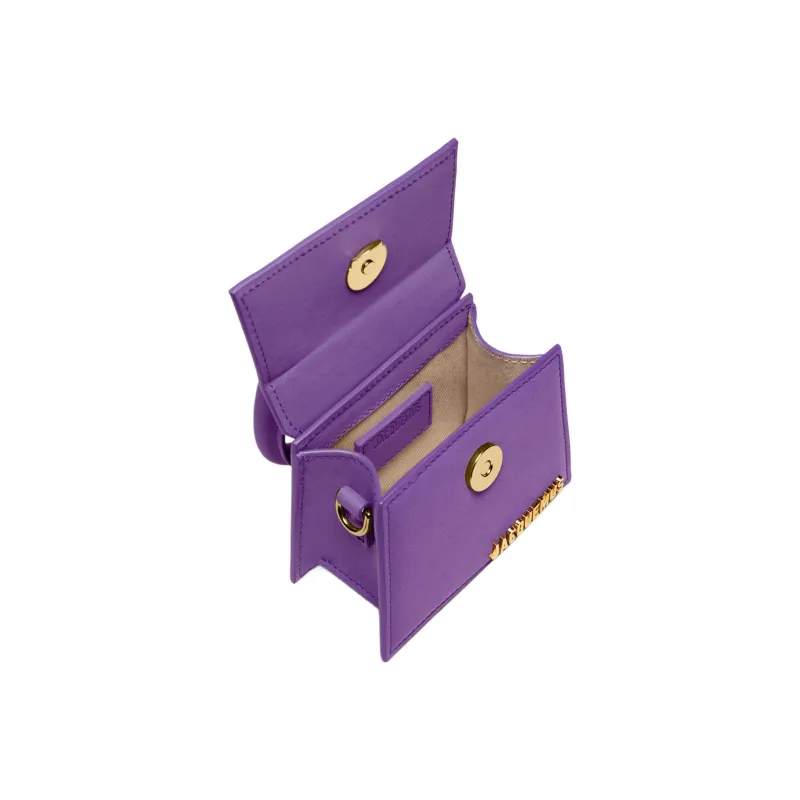 Jacquemus Le Chiquito Cow Leather Shoulder Bag, Crossbody Bag, Handbag Mini Women's Purple-4