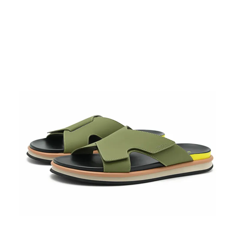 PEDRO Slide Slippers Men Beige/Black/Army Green/Dark Blue-4