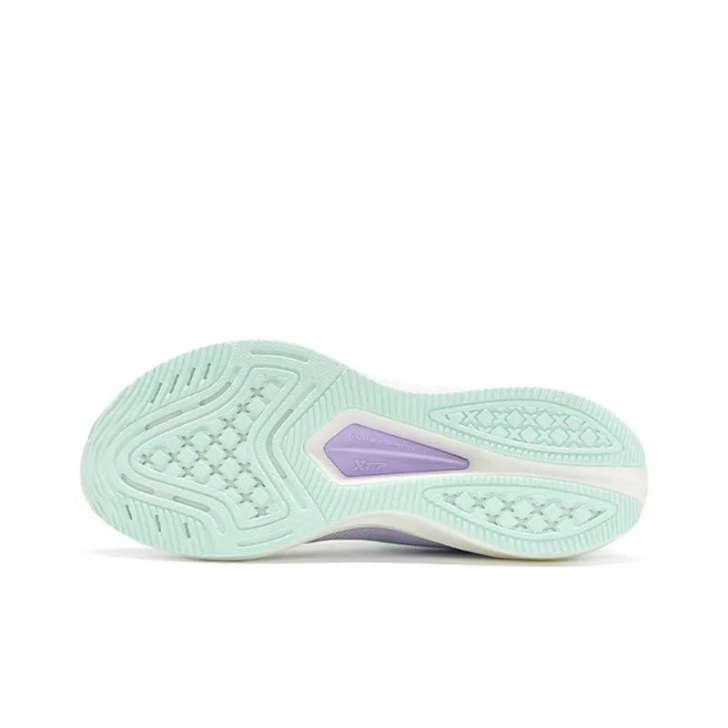 XTEP Star Speed Anti Slip And Wear Resistant Breathable Low Top Running Shoes Women's Purple Green-5