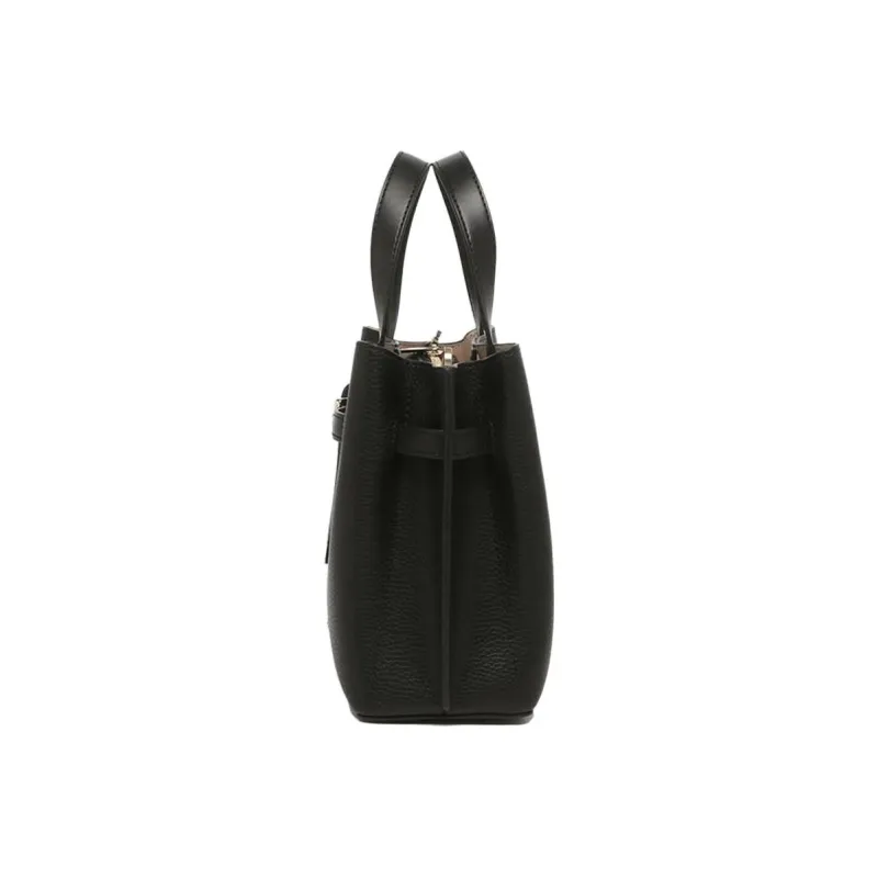 MICHAEL KORS Cow Split Leather Tote Bag Shopping Bag Crossbody Handbag Small Size Women's Black-4