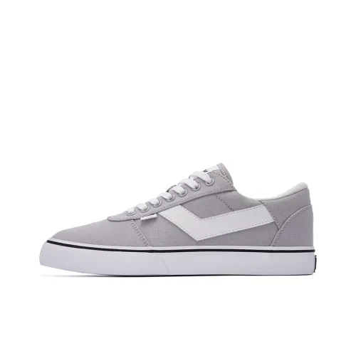 Pony Skateboard Shoes Unisex Low-Top Gray/White