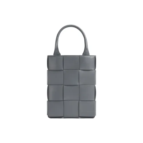 Bottega Veneta Cow Leather Tote Bag Shopping Bag Handbag Mini Men's Gray