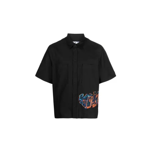 OFF-WHITE Embroidered-design Short-sleeve Shirt