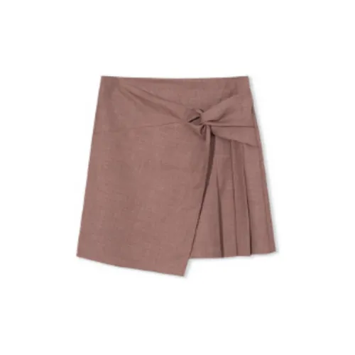 SEIFINI Casual Short Skirts Women's Red Brown