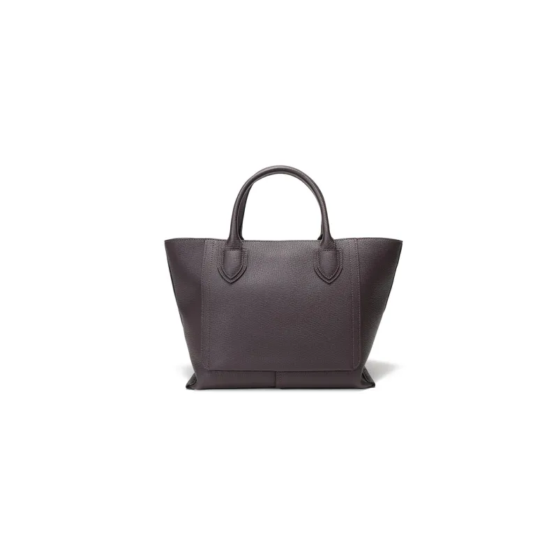 LONGCHAMP Mailbo Cow Leather Handbag Crossbody Bag Shoulder Bag Medium Size Women's Brown Purple-3