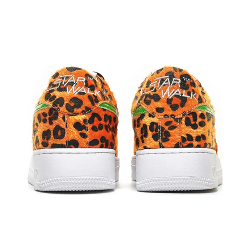 Starwalk Soldier Anti Slip Wear Resistant Low Top Skateboard Shoes Unisex Green Star Leopard Print-4