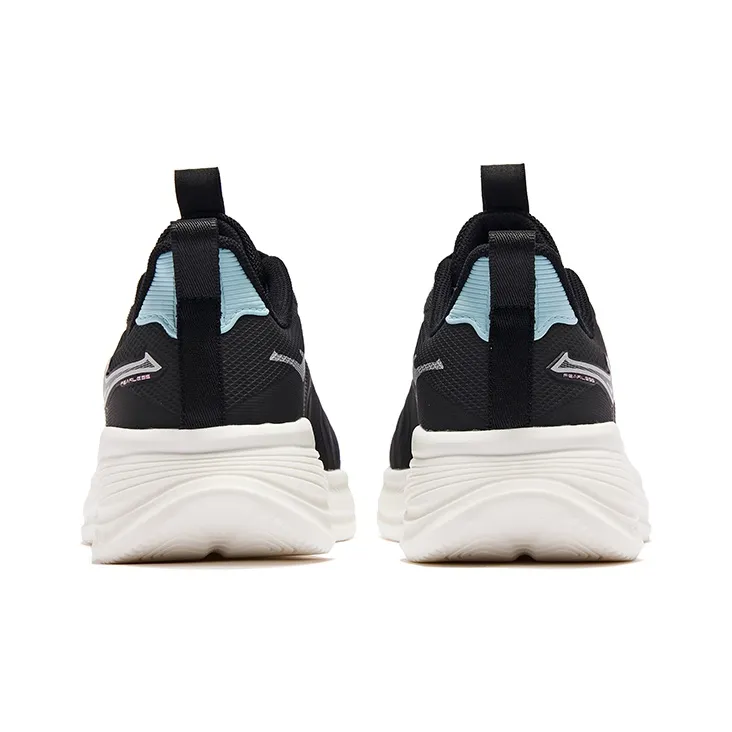 Erke Shuttle 2.0 Anti Slip Wear Resistant Low Top Running Shoes Women's Black Blue-3
