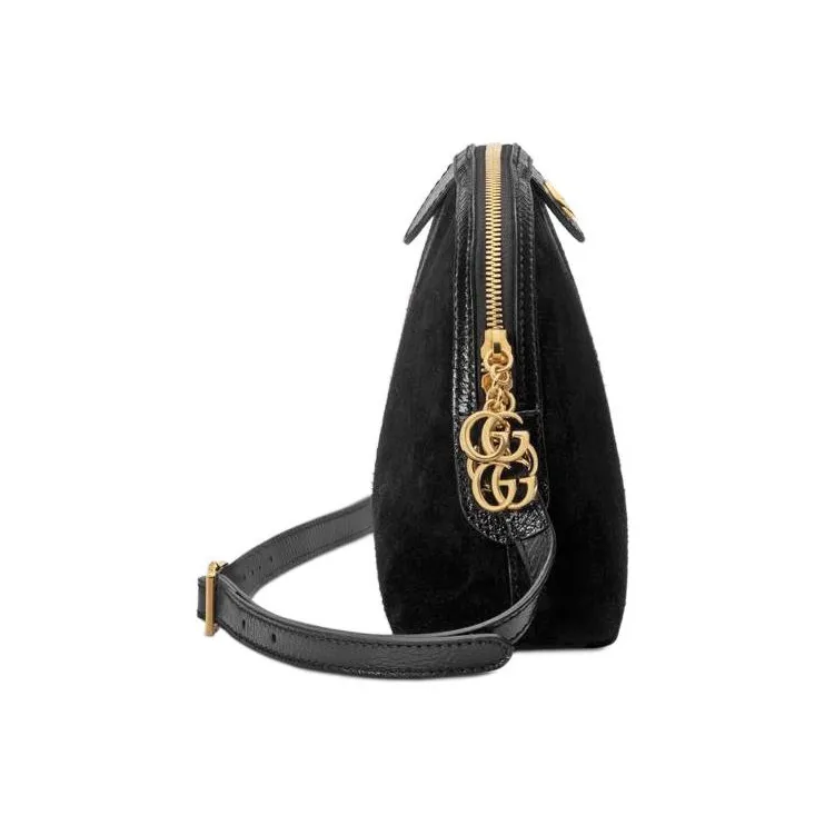 GUCCI Ophidia Leather Dome Bag Shoulder Bag Crossbody Bag Small Size Women's Black-2