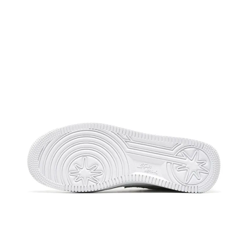 Starwalk Soldier Durable Breathable Low Top Open Heel Skateboard Shoes Unisex White Laser-5