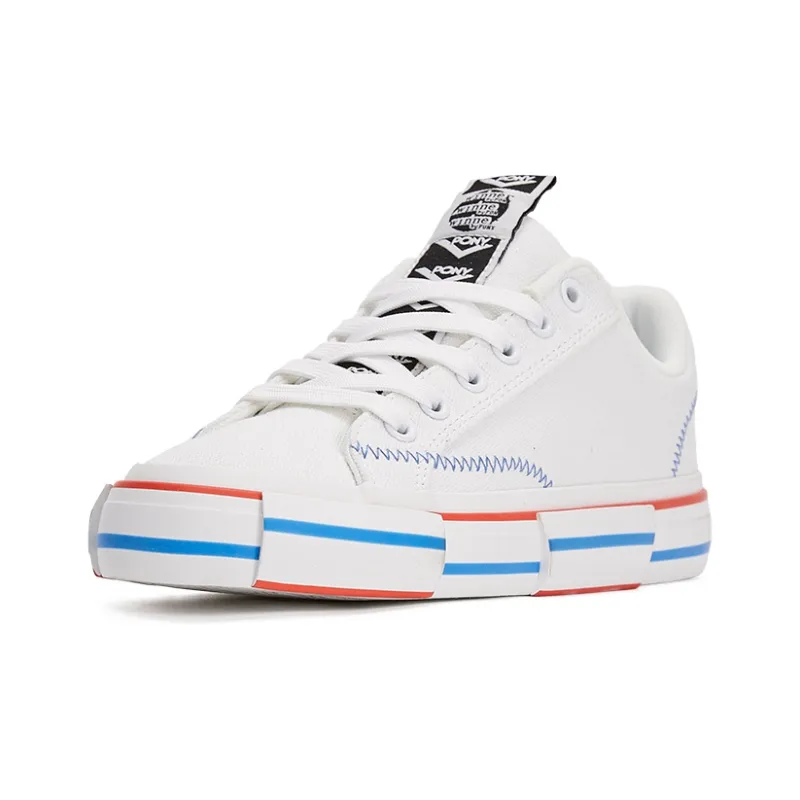 PONY Winner Anti Slip Wear Resistant Low Top Skateboard Shoes Unisex White-1