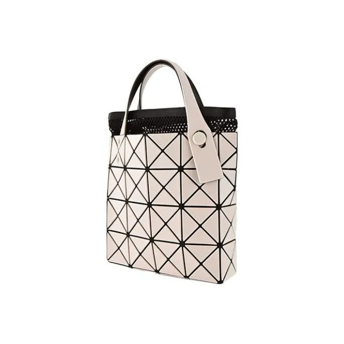 ISSEY MIYAKE Lucent Boxy Geometric Pattern Handbag-1
