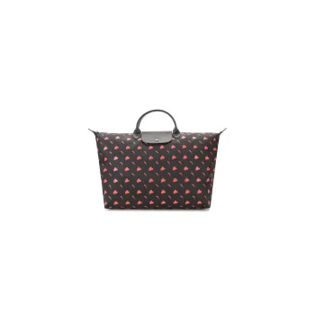 LONGCHAMP Le Pliage Fabric Dumpling Bag Handbags Women's Black Red