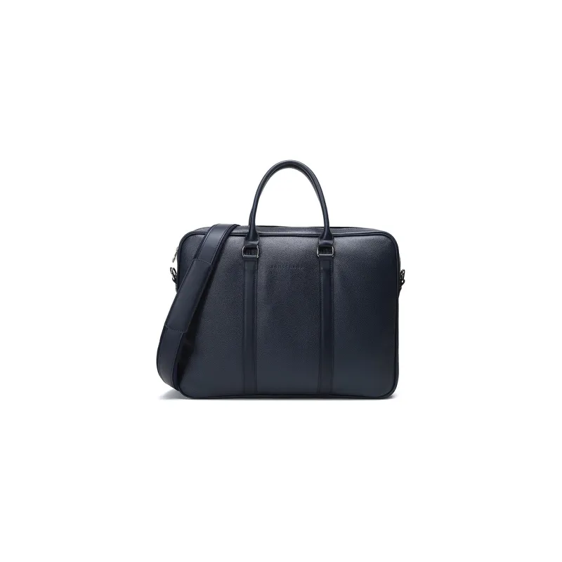 LONGCHAMP Le Foulonné Cow Leather Briefcases Small Size Men's Blue-0