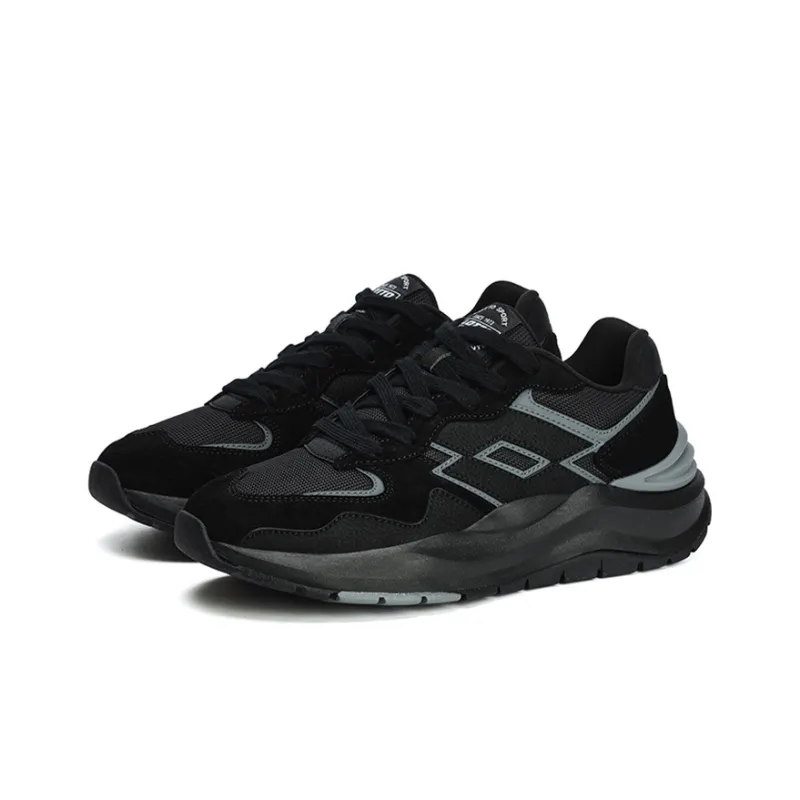 LOTTO Startled Tiger Cushioning Anti Slip And Wear Resistant Low Top Casual Shoes Men's Obsidian Black-2