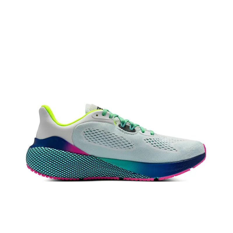 Under Armour HOVR Machina 3 Anti Slip And Wear Resistant Breathable Low Top Casual Running Shoes Men's Gray Green-1