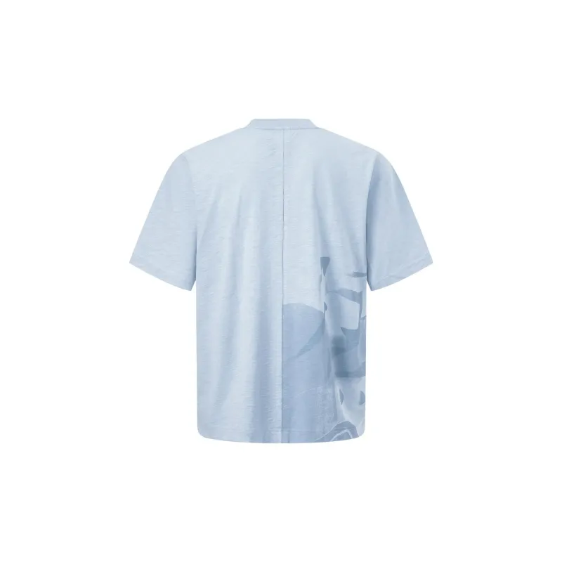 LiNing Li Ning X Jackie Chan Co branded Kung Fu Series T Shirts Men Celestial Blue-1