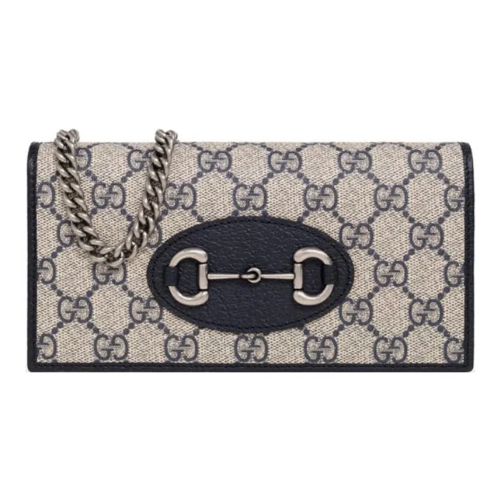GUCCI Canvas Bag, Crossbody Bag Women's Blue/Beige-3