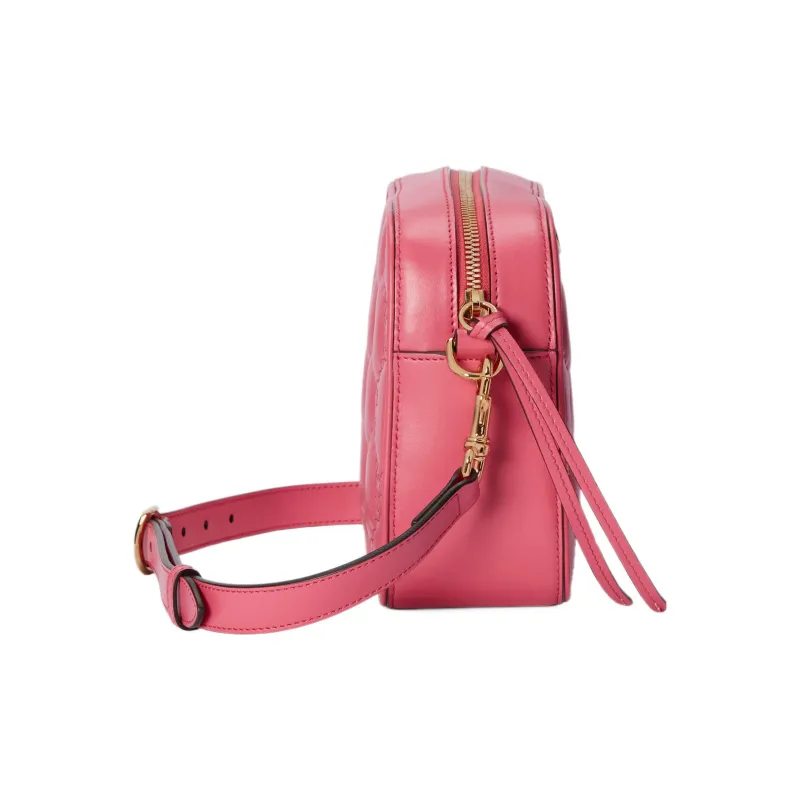 GUCCI GG Matelassé Leather Shoulder Bag, Handbag, Crossbody Bag Trumpets Women's Pink-2