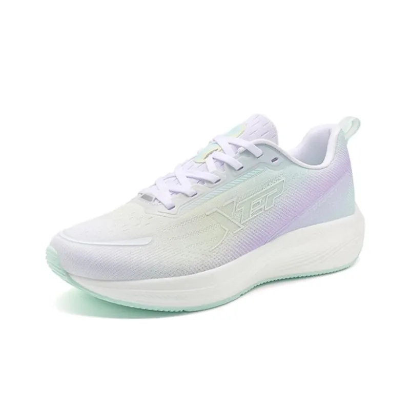 XTEP Star Speed Anti Slip And Wear Resistant Breathable Low Top Running Shoes Women's Purple Green-1
