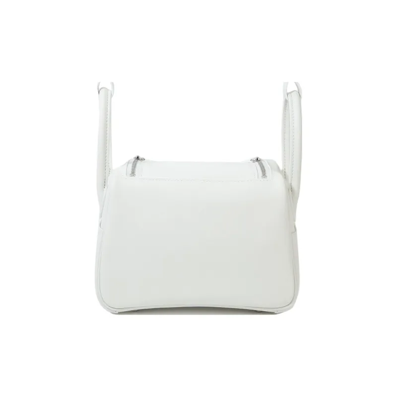 HERMES Lindy Swift Calfskin Handbag Shoulder Bag Crossbody Bag Mini Women's 01 Blanc Pure White-4