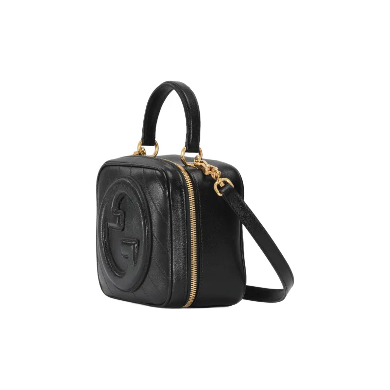 GUCCI Blondie Leather Shoulder Bag Crossbody Bag Handbag Women's Black-1