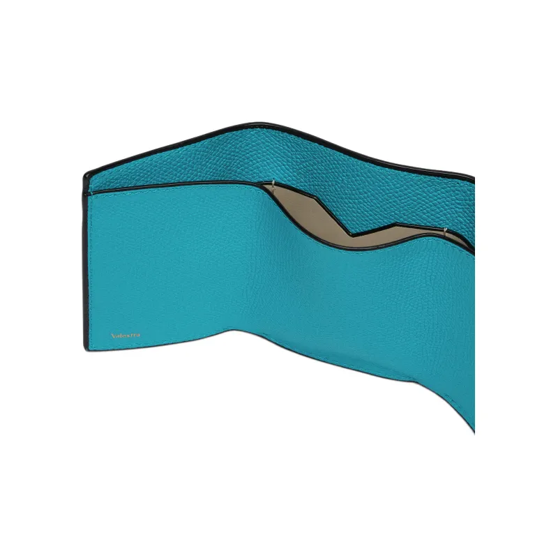 Valextra Calfskin Coin Purse Trumpets Women's Blue-2