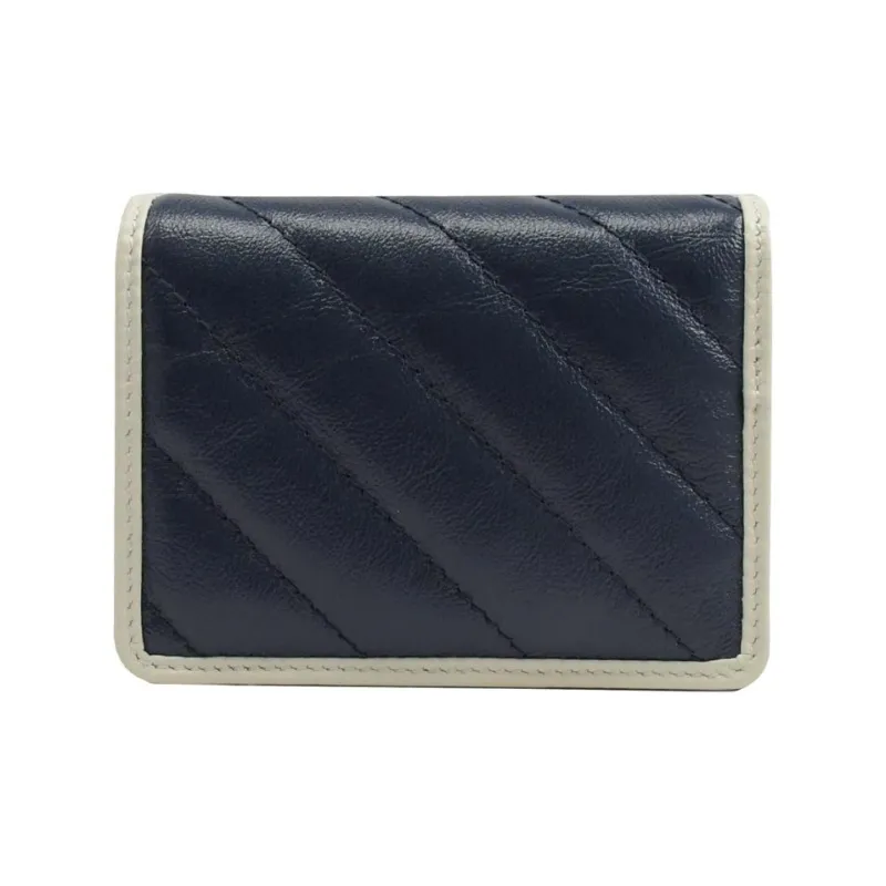 GUCCI GG Marmont Leather Card Holder Wallet Women's Blue/White-3
