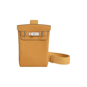 HERMES Hac A Dos Togo Calfskin Shoulder Bag Crossbody Bag Small Size Women's Light Tea Brown