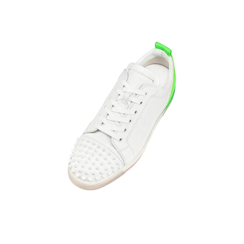 CL LUBOTING Low Top Stylish Skateboarding Shoes Men's White Green-3