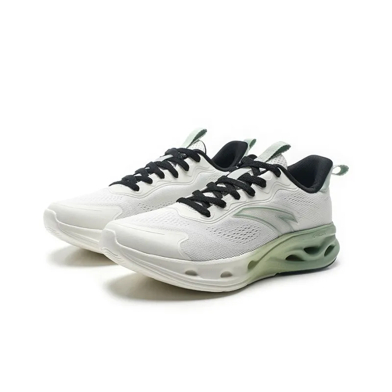 Anta Energy Ring Cushioning Anti Slip And Wear Resistant Low Top Running Shoes Men's White-2