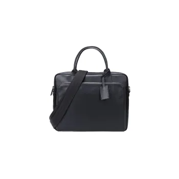 LONGCHAMP Baxi Cow Leather Briefcase, Shoulder Bag, Crossbody Bag, Handbag Small Size Men's Black