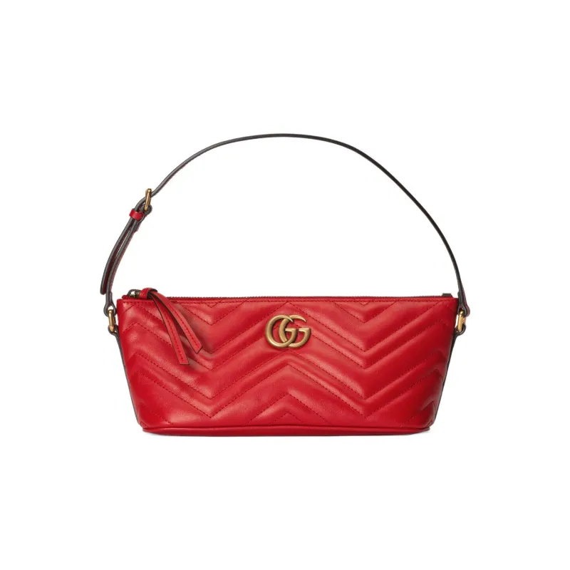 GUCCI GG Marmont Leather Handbag Shoulder Bag Women's Red-0