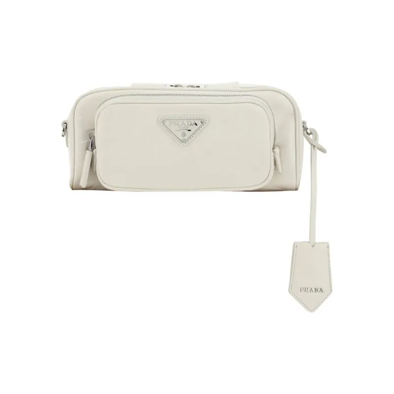 PRADA Nappa Leather Crossbody Bag Shoulder Bag Women's White-0
