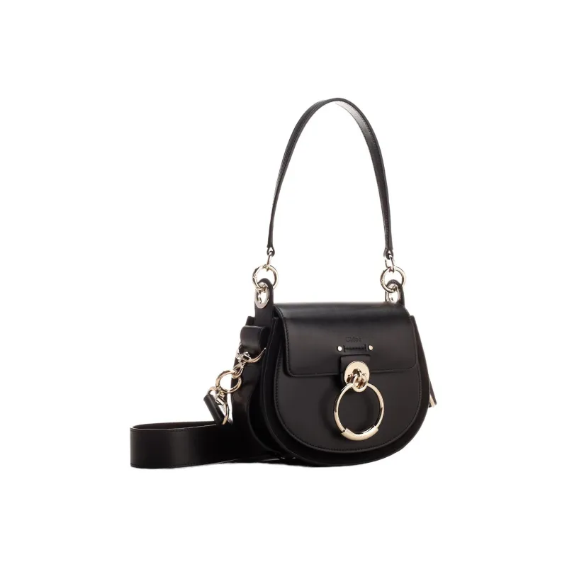 Chloe Calfskin Shoulder Bag Crossbody Bag Small Size Women's Black-2