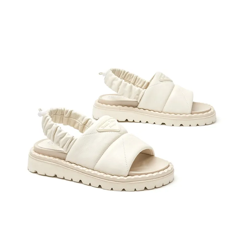 Beau Today Stylish Sandals Women's Cream White-3
