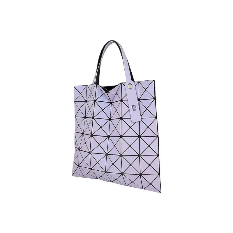 ISSEY MIYAKE PVC Tote Bag, Shopping Bag, Laptop Bag, One Shoulder Handbag Medium Size Women's Violet-3