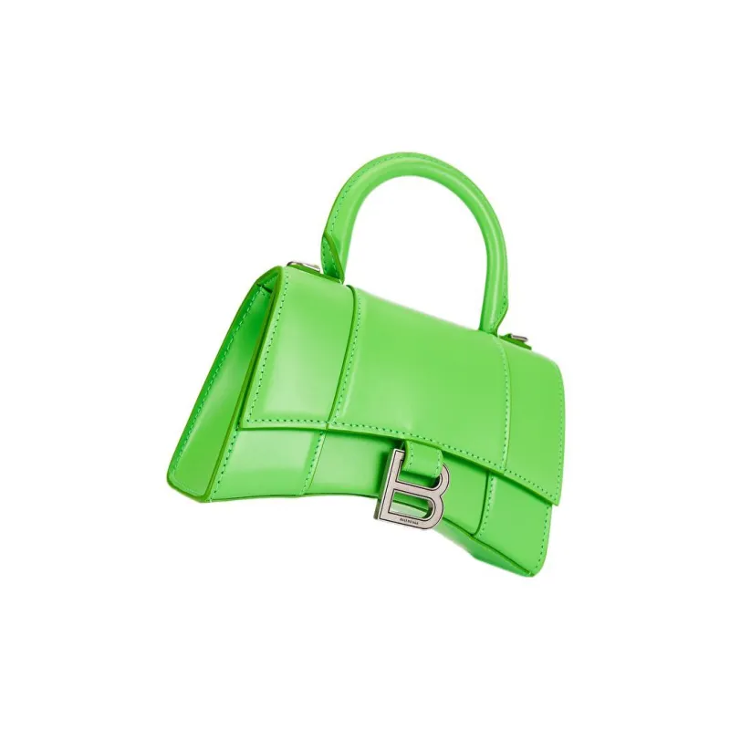 Balenciaga Hourglass Cow Leather Portable Crossbody Bag, Shoulder Bag Regular Women's Green-2