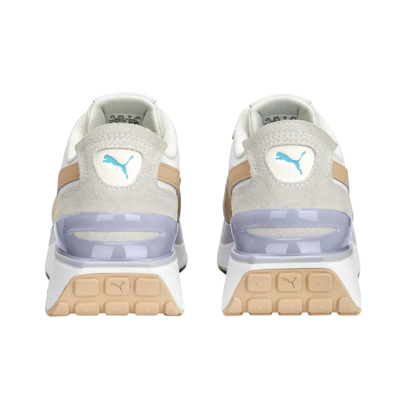 PUMA Spring Fling Cruise Rider Nu Anti-Slip Wear-Resistant Low-Top Sports Casual Shoes Women's White Gray Blue-4