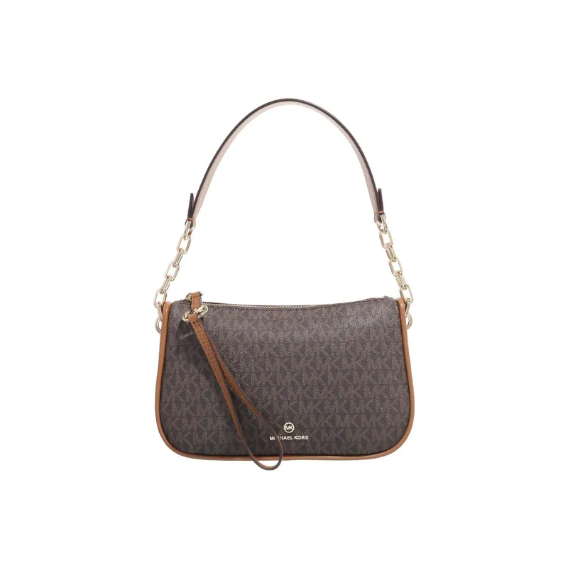 MICHAEL KORS Jet Set Charm PU MK Shoulder Bag Regular Women's Dark Brown & Acorn Brown-1