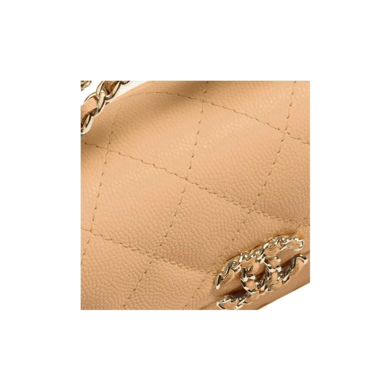 CHANEL 23P SS Cow Leather Flap Bag, Shoulder Bag, Crossbody Bag, Handbag Women's Caramel-2