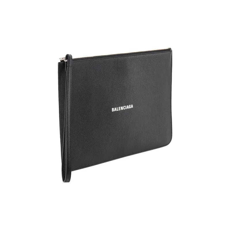 Balenciaga Cow Leather Clutch Regular Men's Black-2