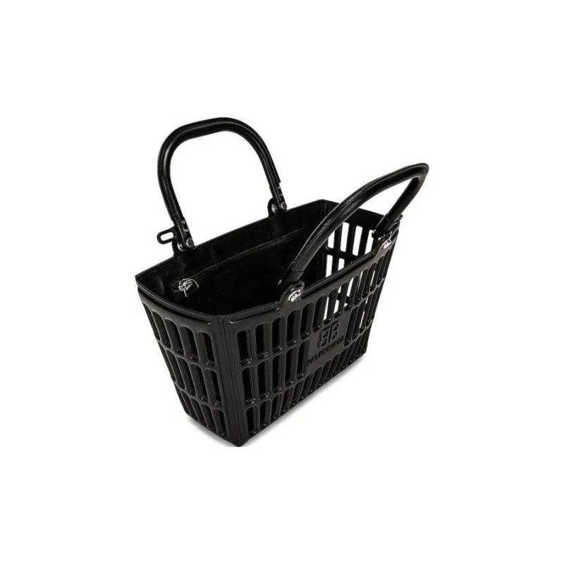 Balenciaga Mag Basket Tote Bag Black-3