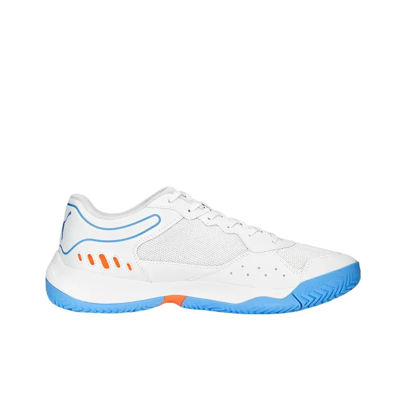 PUMA Smash Solar Rct Anti Slip Wear Resistant Low Top Tennis Shoes Unisex White Blue-1